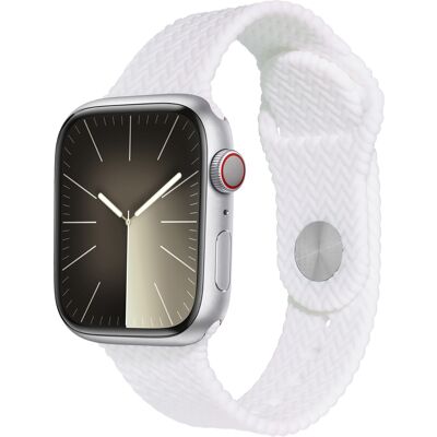 imoshion Siliconen geweven bandje voor de Apple Watch 38/40/41/42 mm - Wit imoshion Siliconen geweven bandje voor de Apple Watch 38/40/41/42 mm - Wit