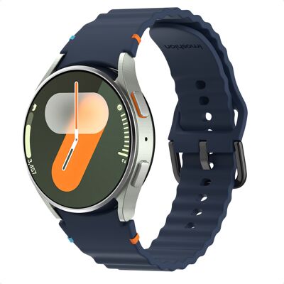 imoshion Wave Siliconenband voor de Samsung Galaxy Watch 4 / 5 / 6 / 7 / FE (20 mm) - Donkerblauw imoshion Wave Siliconenband voor de Samsung Galaxy Watch 4 / 5 / 6 / 7 / FE (20 mm) - Donkerblauw