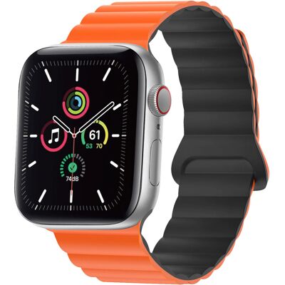 imoshion Magnetisch Siliconen bandje voor de Apple Watch 38/40/41/42 mm - Oranje & Zwart imoshion Magnetisch Siliconen bandje voor de Apple Watch 38/40/41/42 mm - Oranje & Zwart