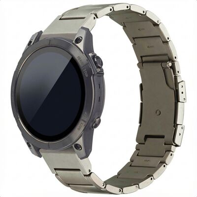 Accezz Mat Titanium bandje - Garmin 22 mm aansluiting - Titanium Accezz Mat Titanium bandje - Garmin 22 mm aansluiting - Titanium