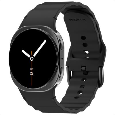 imoshion Wave Siliconenband voor de Samsung Galaxy Watch 9 (40/44mm) / Watch 8 (40/44mm) / Classic (46mm) - Zwart imoshion Wave Siliconenband voor de Samsung Galaxy Watch 9 (40/44mm) / Watch 8 (40/44mm) / Classic (46mm) - Zwart
