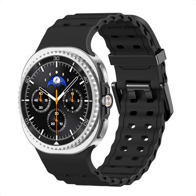imoshion Ocean Siliconenband voor de Samsung Galaxy Watch 9 (40/44mm) / Watch 8 (40/44mm) / Classic (46mm) - Zwart imoshion Ocean Siliconenband voor de Samsung Galaxy Watch 9 (40/44mm) / Watch 8 (40/44mm) / Classic (46mm) - Zwart