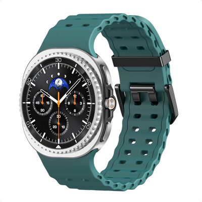 imoshion Ocean Siliconenband voor de Samsung Galaxy Watch 9 (40/44mm) / Watch 8 (40/44mm) / Classic (46mm) - Donkergroen imoshion Ocean Siliconenband voor de Samsung Galaxy Watch 9 (40/44mm) / Watch 8 (40/44mm) / Classic (46mm) - Donkergroen