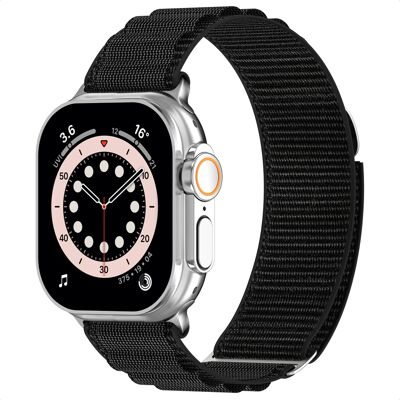 Accezz Nylon Alpine bandje voor de Apple Watch 38/40/41/42 mm - Zwart Accezz Nylon Alpine bandje voor de Apple Watch 38/40/41/42 mm - Zwart