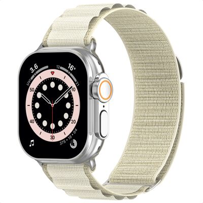 Accezz Nylon Alpine bandje voor de Apple Watch 38/40/41/42 mm - Sterrenlicht Accezz Nylon Alpine bandje voor de Apple Watch 38/40/41/42 mm - Sterrenlicht