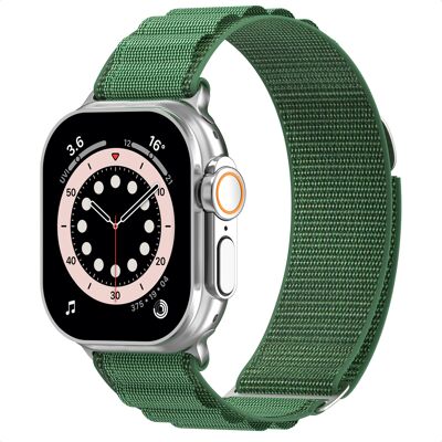 Accezz Nylon Alpine bandje voor de Apple Watch 44/45/46/49 mm - Olive Green Accezz Nylon Alpine bandje voor de Apple Watch 44/45/46/49 mm - Olive Green