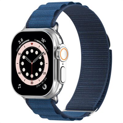 Accezz Nylon Alpine bandje voor de Apple Watch 44/45/46/49 mm - Dark Blue Accezz Nylon Alpine bandje voor de Apple Watch 44/45/46/49 mm - Dark Blue