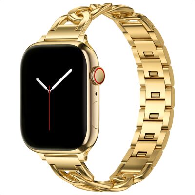Selencia Chain bandje voor de Apple Watch 38/40/41/42 mm - Goud Selencia Chain bandje voor de Apple Watch 38/40/41/42 mm - Goud