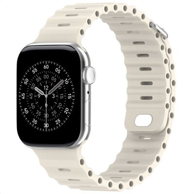 Accezz Ocean bandje voor de Apple Watch 38/40/41/42 mm - Sterrenlicht Accezz Ocean bandje voor de Apple Watch 38/40/41/42 mm - Sterrenlicht
