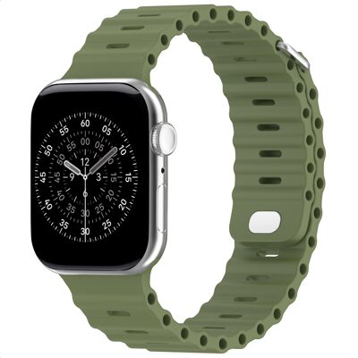 Accezz Ocean bandje voor de Apple Watch 38/40/41/42 mm - Khaki Accezz Ocean bandje voor de Apple Watch 38/40/41/42 mm - Khaki