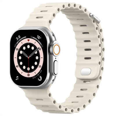 Accezz Ocean bandje voor de Apple Watch 44/45/46/49 mm - Sterrenlicht Accezz Ocean bandje voor de Apple Watch 44/45/46/49 mm - Sterrenlicht