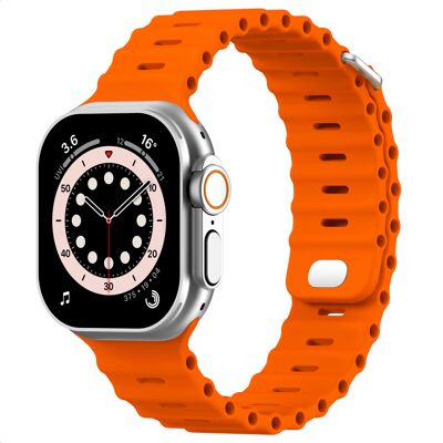 Accezz Ocean bandje voor de Apple Watch 44/45/46/49 mm - Oranje Accezz Ocean bandje voor de Apple Watch 44/45/46/49 mm - Oranje