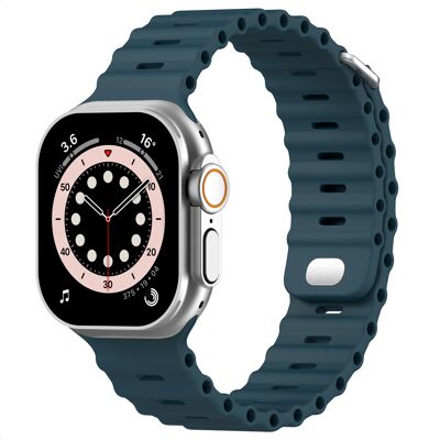 Accezz Ocean bandje voor de Apple Watch 44/45/46/49 mm - Abyss Blue Accezz Ocean bandje voor de Apple Watch 44/45/46/49 mm - Abyss Blue
