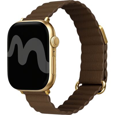 imoshion Magnetisch kunstleren bandje voor de Apple Watch 44/45/46/49 mm - Bruin imoshion Magnetisch kunstleren bandje voor de Apple Watch 44/45/46/49 mm - Bruin