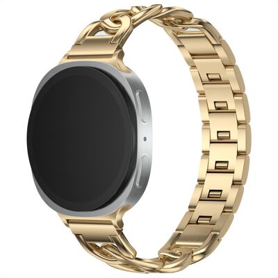 Selencia Chain bandje voor de Samsung Galaxy Watch 9 (40/44mm) / Watch 8 (40/44mm) / Classic (46mm) - Goud Selencia Chain bandje voor de Samsung Galaxy Watch 9 (40/44mm) / Watch 8 (40/44mm) / Classic (46mm) - Goud