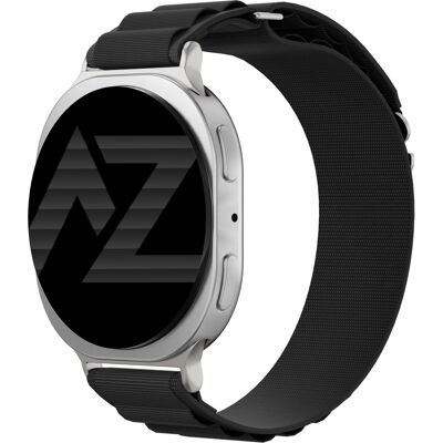Accezz Nylon Alpine bandje voor de Samsung Galaxy Watch 9 (40/44mm) / Watch 8 (40/44mm) / Classic (46mm) - Zwart Accezz Nylon Alpine bandje voor de Samsung Galaxy Watch 9 (40/44mm) / Watch 8 (40/44mm) / Classic (46mm) - Zwart