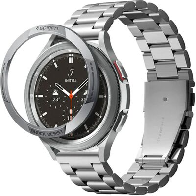 Spigen Chrono Shield voor de Samsung Galaxy Watch 4 Classic - 46 mm - Silver Spigen Chrono Shield voor de Samsung Galaxy Watch 4 Classic - 46 mm - Silver