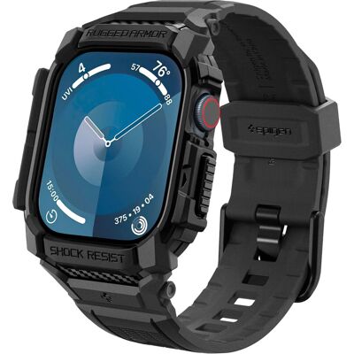Spigen Rugged Armor™ Pro case voor de Apple Watch Series 10 / 11 - 46 mm - Matte Black Spigen Rugged Armor™ Pro case voor de Apple Watch Series 10 / 11 - 46 mm - Matte Black
