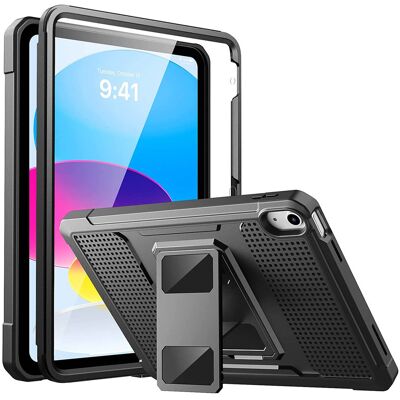 Accezz Rugged Back Case voor de Apple iPad 11 (2025) 11 inch A16 / iPad 10 (2022) 10.9 inch - Zwart Accezz Rugged Back Case voor de Apple iPad 11 (2025) 11 inch A16 / iPad 10 (2022) 10.9 inch - Zwart