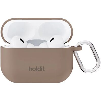 Holdit Solid Silicone Case voor de Apple AirPods Pro / Pro 2 - Mocha Brown Holdit Solid Silicone Case voor de Apple AirPods Pro / Pro 2 - Mocha Brown