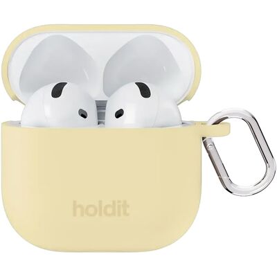Holdit Solid Silicone Case voor de Apple AirPods 5 / 4 - Butter Yellow Holdit Solid Silicone Case voor de Apple AirPods 5 / 4 - Butter Yellow