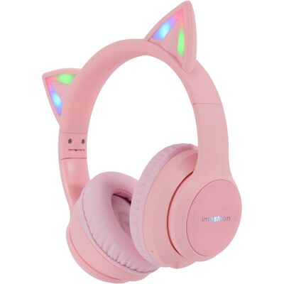 imoshion Draadloze Kinderkoptelefoon LED Light Cat Ear - Decibelbegrenzer - Met AUX kabel - Roze imoshion Draadloze Kinderkoptelefoon LED Light Cat Ear - Decibelbegrenzer - Met AUX kabel - Roze