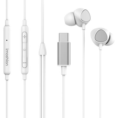 imoshion In-ear oordopjes - Bedrade oordopjes - USB-C aansluiting - Wit imoshion In-ear oordopjes - Bedrade oordopjes - USB-C aansluiting - Wit