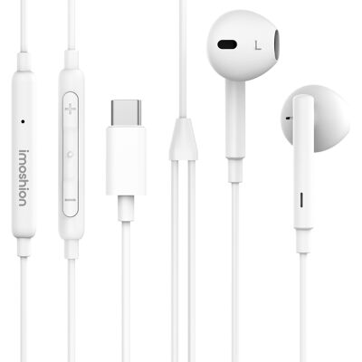 imoshion Oordopjes - Bedrade oordopjes - USB-C aansluiting - Wit imoshion Oordopjes - Bedrade oordopjes - USB-C aansluiting - Wit