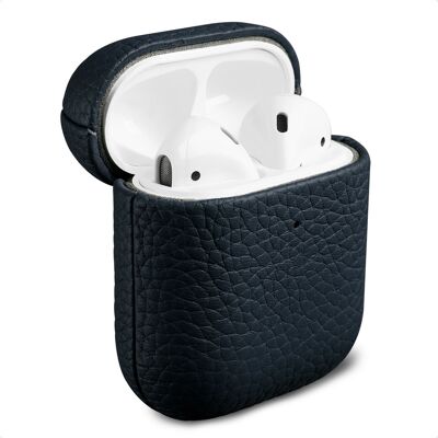 Accezz Echt Leren Case voor de Apple Airpods 1 / 2 - Donkerblauw Accezz Echt Leren Case voor de Apple Airpods 1 / 2 - Donkerblauw