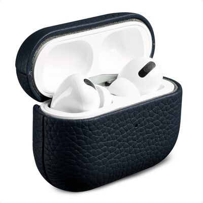 Accezz Echt Leren Case voor de Apple Airpods Pro - Donkerblauw Accezz Echt Leren Case voor de Apple Airpods Pro - Donkerblauw