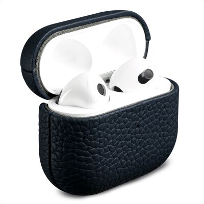 Accezz Echt Leren Case voor de Apple Airpods 3 - Donkerblauw Accezz Echt Leren Case voor de Apple Airpods 3 - Donkerblauw