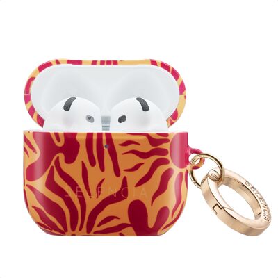 Selencia Vivid Case voor de Apple Airpods 4 - Tropical Vibes Apricot Selencia Vivid Case voor de Apple Airpods 4 - Tropical Vibes Apricot