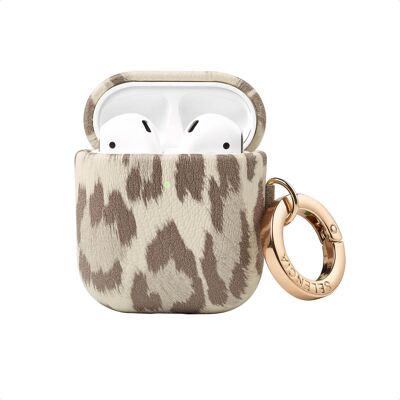 Selencia Sabi Case met panterprint voor de Apple Airpods 1 / 2 - Soft Ivory Selencia Sabi Case met panterprint voor de Apple Airpods 1 / 2 - Soft Ivory