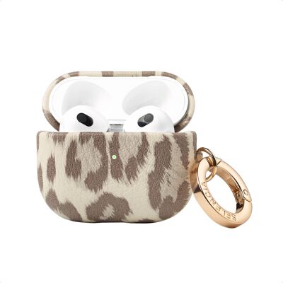 Selencia Sabi Case met panterprint voor de Apple Airpods 3 - Soft Ivory Selencia Sabi Case met panterprint voor de Apple Airpods 3 - Soft Ivory