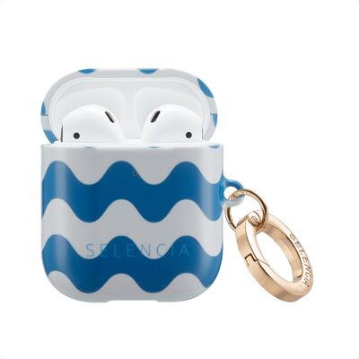 Selencia Vivid Case voor de Apple Airpods 1 / 2 - Wave Vibes Classic Blue Selencia Vivid Case voor de Apple Airpods 1 / 2 - Wave Vibes Classic Blue