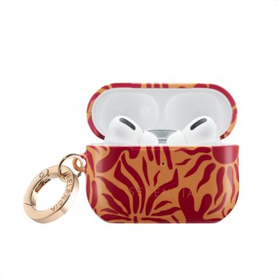 Selencia Vivid Case voor de Apple AirPods Pro 2 - Tropical Vibes Apricot Selencia Vivid Case voor de Apple AirPods Pro 2 - Tropical Vibes Apricot