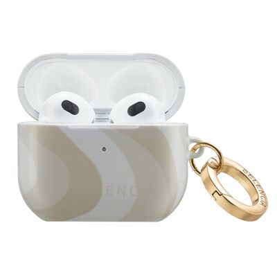 Selencia Vivid Case voor de Apple Airpods 3 - Desert Waves Beige Selencia Vivid Case voor de Apple Airpods 3 - Desert Waves Beige