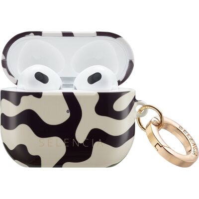 Selencia Vivid Case voor de Apple Airpods 3 - Art Wave Black Selencia Vivid Case voor de Apple Airpods 3 - Art Wave Black
