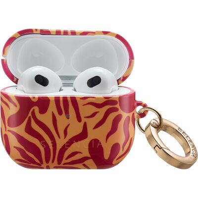 Selencia Vivid Case voor de Apple Airpods 3 - Tropical Vibes Apricot Selencia Vivid Case voor de Apple Airpods 3 - Tropical Vibes Apricot