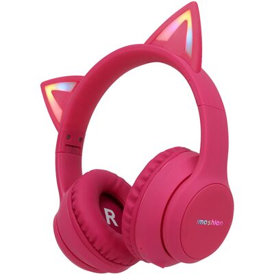 imoshion Draadloze Kinderkoptelefoon LED Light Cat Ear - Decibelbegrenzer - Met AUX kabel - Hot Pink imoshion Draadloze Kinderkoptelefoon LED Light Cat Ear - Decibelbegrenzer - Met AUX kabel - Hot Pink