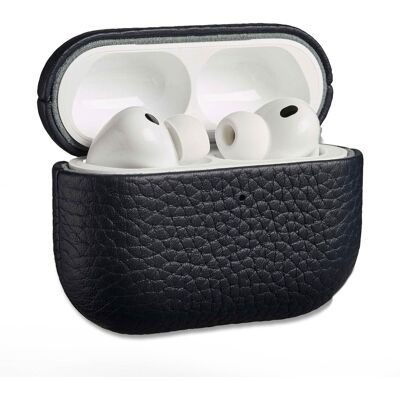 Accezz Echt Leren Case voor de Apple Airpods Pro 3 - Donkerblauw Accezz Echt Leren Case voor de Apple Airpods Pro 3 - Donkerblauw