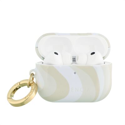 Selencia Vivid Case voor de Apple Airpods Pro 3 - Desert Waves Beige Selencia Vivid Case voor de Apple Airpods Pro 3 - Desert Waves Beige