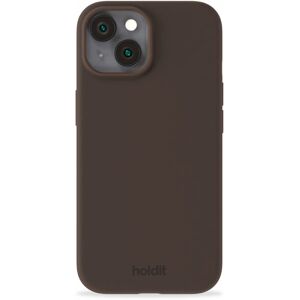 Holdit iPhone 15 Zacht Touch Siliconen Cover - Chocolade Holdit iPhone 15 Zacht Touch Siliconen Cover - Chocolade