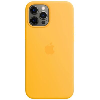 Silicone Backcover MagSafe voor de Apple iPhone 12 Pro Max - Sunflower Silicone Backcover MagSafe voor de Apple iPhone 12 Pro Max - Sunflower