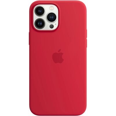 Silicone Backcover MagSafe voor de Apple iPhone 13 Pro Max - (Product) Red Silicone Backcover MagSafe voor de Apple iPhone 13 Pro Max - (Product) Red