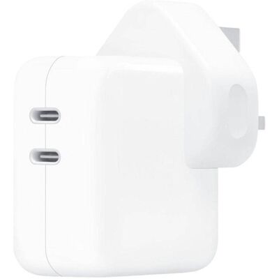 Apple Originele Power Adapter 2x USB-C - MacBook oplader - Verenigd Koninkrijk - 35W - Wit Apple Originele Power Adapter 2x USB-C - MacBook oplader - Verenigd Koninkrijk - 35W - Wit