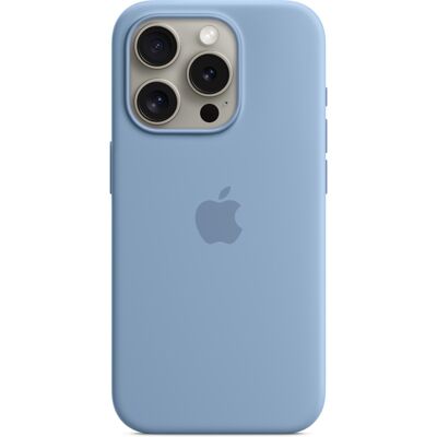 Silicone Backcover MagSafe voor de Apple iPhone 15 Pro - Winter Blue Silicone Backcover MagSafe voor de Apple iPhone 15 Pro - Winter Blue