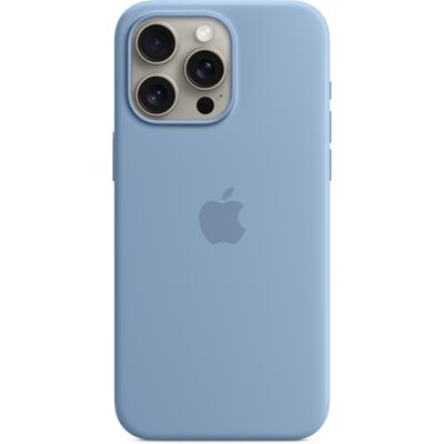 Silicone Backcover MagSafe voor de Apple iPhone 15 Pro Max - Winter Blue Silicone Backcover MagSafe voor de Apple iPhone 15 Pro Max - Winter Blue