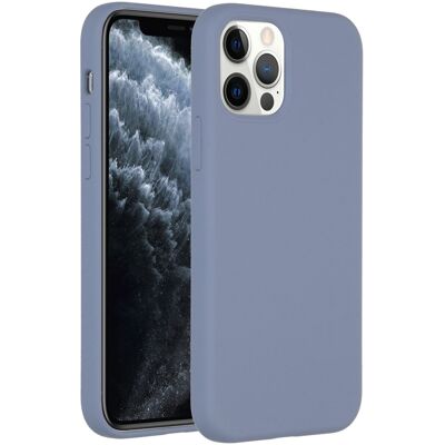 Accezz Liquid Silicone Backcover voor de Apple iPhone 12 (Pro) - Lavender Gray Accezz Liquid Silicone Backcover voor de Apple iPhone 12 (Pro) - Lavender Gray