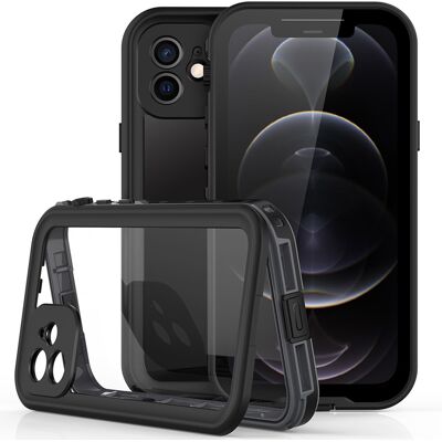Redpepper Dot Plus Waterproof Backcover voor de Apple iPhone 12 (Pro) - Zwart Redpepper Dot Plus Waterproof Backcover voor de Apple iPhone 12 (Pro) - Zwart